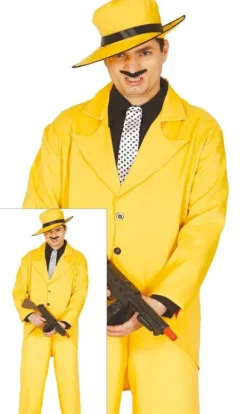 Strój męski Gangster żółty Maska