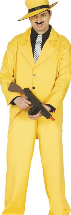 Strój męski Gangster żółty Maska