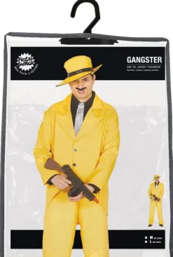 Strój męski Gangster żółty Maska
