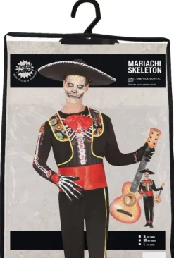 Strój męski Halloween Szkielet Kościotrup Mariachi