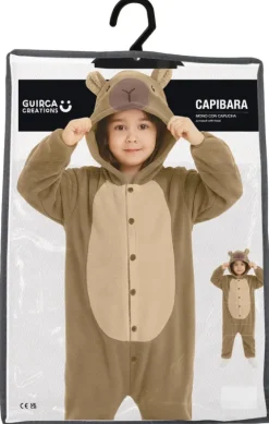 Strój onesie kigurimi Kapibara brązowa dla dzieci