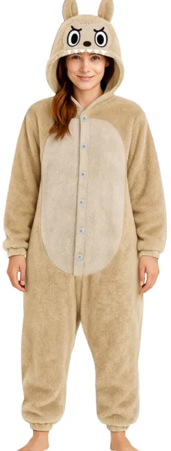 Strój onesie kigurimi Labubu beżowy damski
