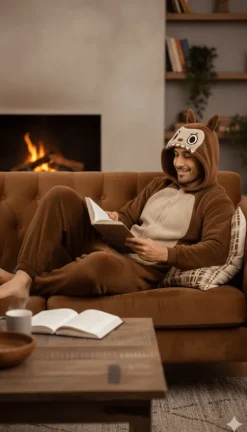 Strój onesie kigurimi Labubu beżowy męski