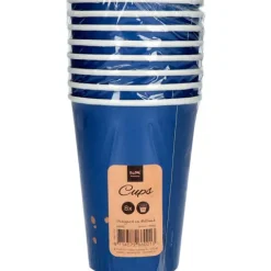 Stylowe kubeczki jednorazowe papierowe True Blue 8 szt.