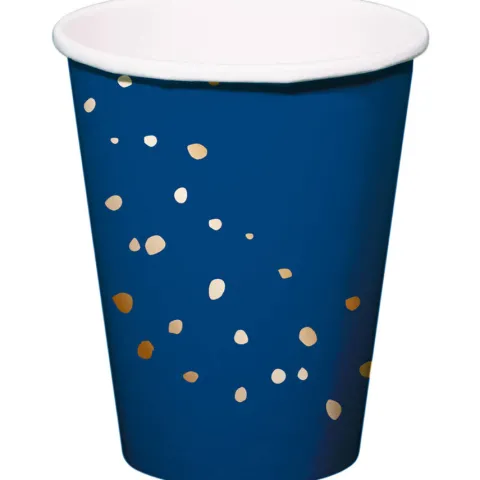 Stylowe kubeczki jednorazowe papierowe True Blue 8 szt.