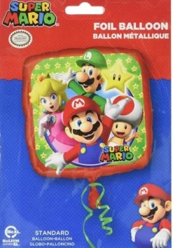 Super Mario kwadratowy balon foliowy 43cm