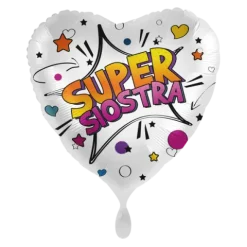 SUPER SIOSTRA balon foliowy serce 18"