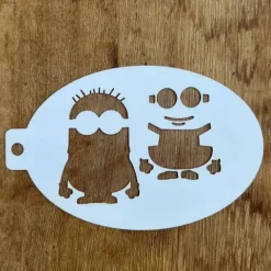 Szablon do malowania twarzy i ciała #F47 Minion Minionki Owalny
