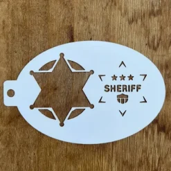 Szablon do malowania twarzy i ciała #F48 Sheriff Szeryf Owalny