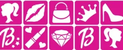 Szablony do tatuaży brokatowych ZESTAW 10 szt. mix (jak Barbie)