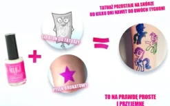 Szablony do tatuaży brokatowych zestaw startowy - Kwiaty motyle