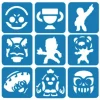 Szablony do tatuaży brokatowych ZESTAW 15 szt. mix Brawl Stars