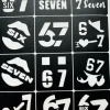 Szablony do tatuaży brokatowych Zestaw 67 SIX SEVEN 12 szt.