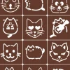 Szablony do tatuaży brokatowych Zestaw Pusheen Koty 12 szt.