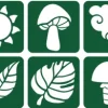 Szablony do tatuaży brokatowych ZESTAW 10 szt. mix Natura