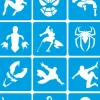 Szablony do tatuaży brokatowych Zestaw Spider-Man 12 szt.