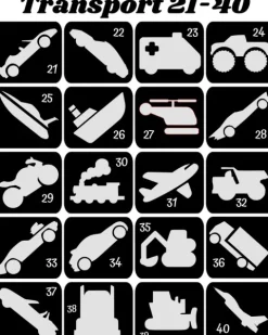Szablony do tatuaży brokatowych tematyczne 20 szt. Transport