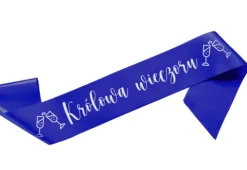 Szarfa urodzinowa satynowa Królowa wieczoru