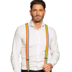 Szerokie SZELKI do spodni kolorowe Rainbow