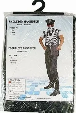 Szkielet Gangstera Strój dla dorosłych halloween (czapka, maska, bluza)