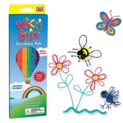 Sznureczki woskowe kreatywne Wikki Stix - Rainbow Pak 24 szt.