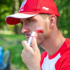 Sztyft do twarzy i ciała biało-czerwony Polska kibic 1 szt.
