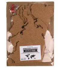 Tablica korkowa MAPA ŚWIATA puzzle 2w1