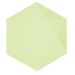 Talerz duży sześciokąt Vert Decor 6 szt. zielony