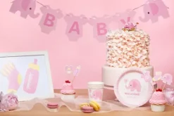 Talerzyki na BABY SHOWER 18 cm SŁONIK
