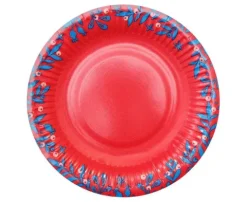 Talerzyki papierowe świąteczne LET IT SNOW jemioła