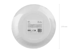 Talerzyki papierowe białe z ornamentem 23 cm 6 szt.
