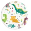 Talerzyki papierowe Dinozaury okrągłe 18,5cm 6 szt