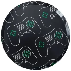 Talerzyki papierowe Gaming Party GAMEPAD 25 cm 8 szt.