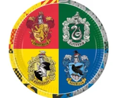 Talerzyki papierowe Harry Potter Hogwarts 23 cm 8 szt.