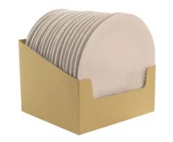 Talerzyki papierowe jednokolorowe pudrowy róż 18 cm 6 szt.