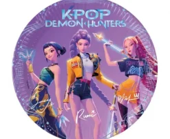 Talerzyki papierowe K-pop Demon Hunters 23 cm 8 szt.