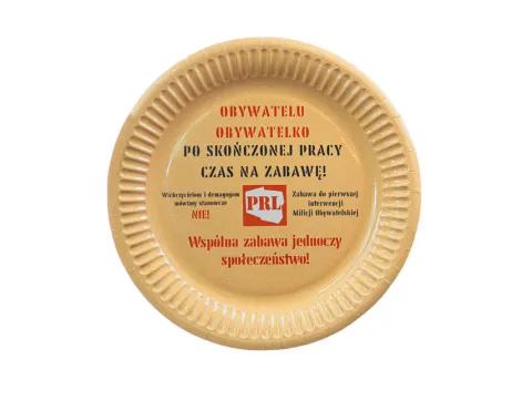 Talerzyki papierowe okrągłe PRL 18 cm 6 szt.