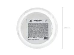Talerzyki papierowe Piłka Nożna 18 cm 6 szt.