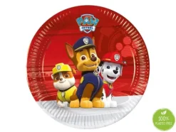Talerzyki papierowe Psi Patrol okrągłe 20cm 8 szt.