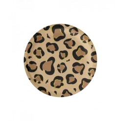 Talerzyki papierowe SAFARI lampart cętki 22,6cm 8 szt.