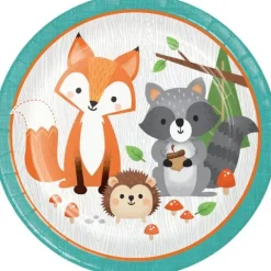 Talerzyki papierowe Woodland Zwierzątka 23 cm 8 szt.