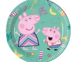 Talerzyki Świnka Peppa okrągłe 20cm 8 szt.