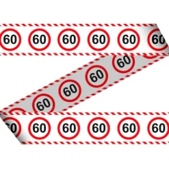 Taśma dekoracyjna urodzinowa 60 urodziny 15m