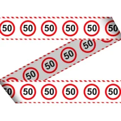 Taśma dekoracyjna urodzinowa 50 urodziny 15m