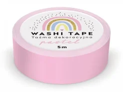 Taśma dekoracyjna samoprzylepna brokatowa Glitter Pastel mix wzorów 5m 1 szt.