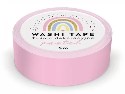 Taśma dekoracyjna samoprzylepna brokatowa Glitter Pastel mix wzorów 5m 1 szt.
