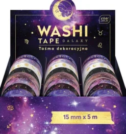 Taśma dekoracyjna samoprzylepna Galaxy Kosmos mix wzorów 5m 1 szt.