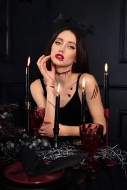 Tatuaże zmywalne wodne Blizny ślady krwi rany Halloween mix