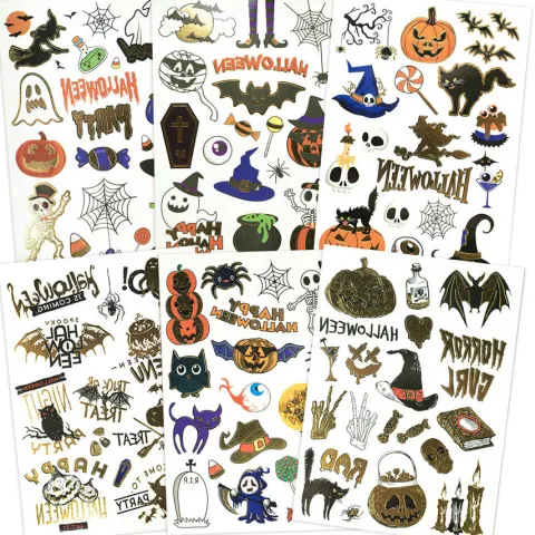 Tatuaże zmywalne wodne na Halloween mix PartyTime
