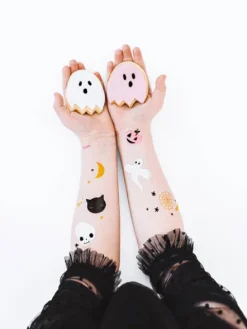 Tatuaże zmywalne wodne na halloween dla dzieci BOO!